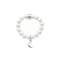 Elastica Moon ring with white pearls