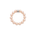 Elastica ring with pink pearls