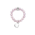Elastica Heart ring with purple pearls