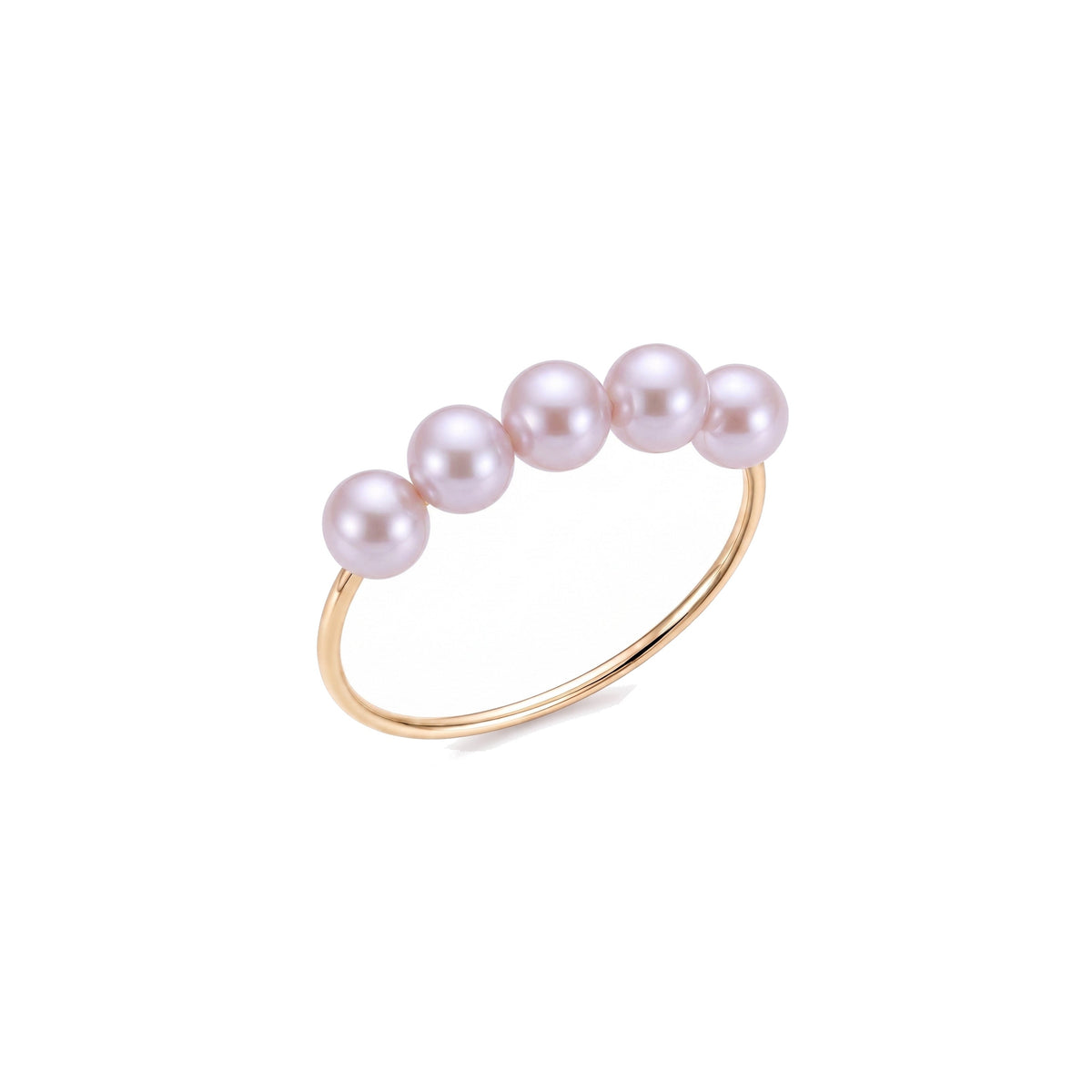 Anello in oro giallo 9k con perla Freshwater viola — MIMÍ Milano — vista 3