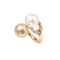 Anello Milano Contrarié perle South Sea bianca e gold