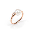 Anello Solitario perla Akoya bianca