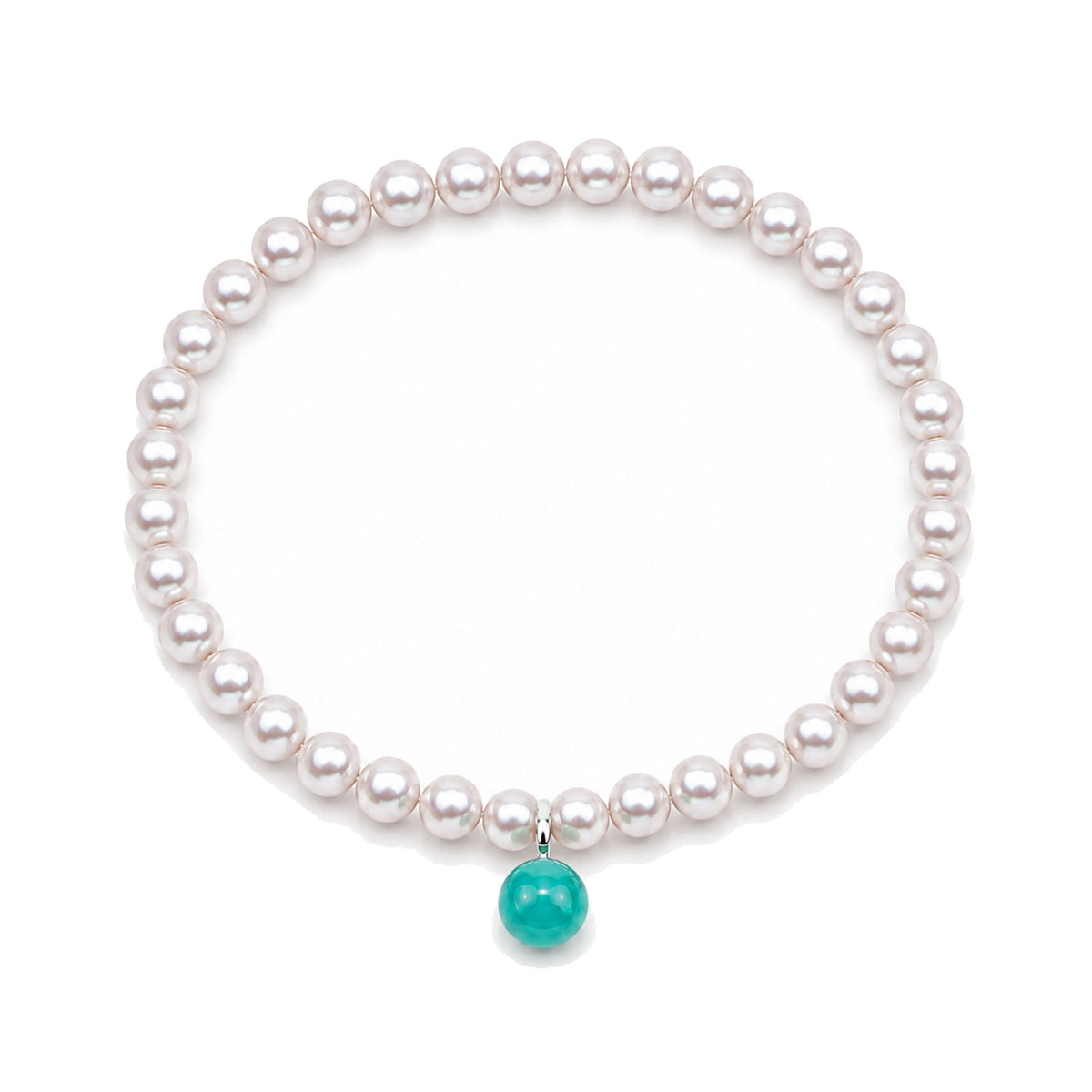 Bracciale doppio in argento 925 con perle Freshwater bianche e doppietta, madreperla 39 cm color — MIMÍ Milano