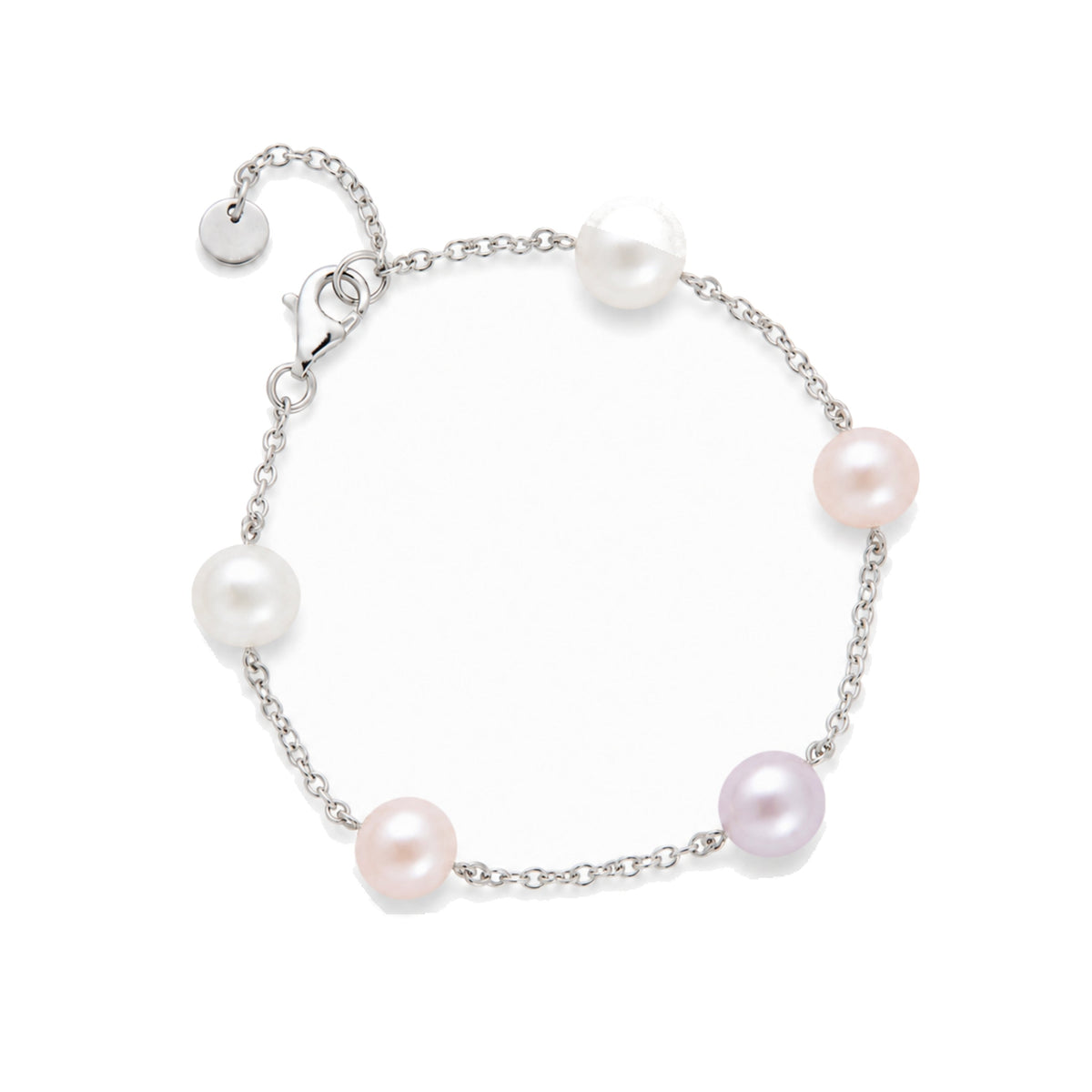 Bracciale in argento 925 con perle Freshwater multicolor — MIMÍ Milano