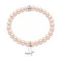 Butterfly bracelet with pink pearls