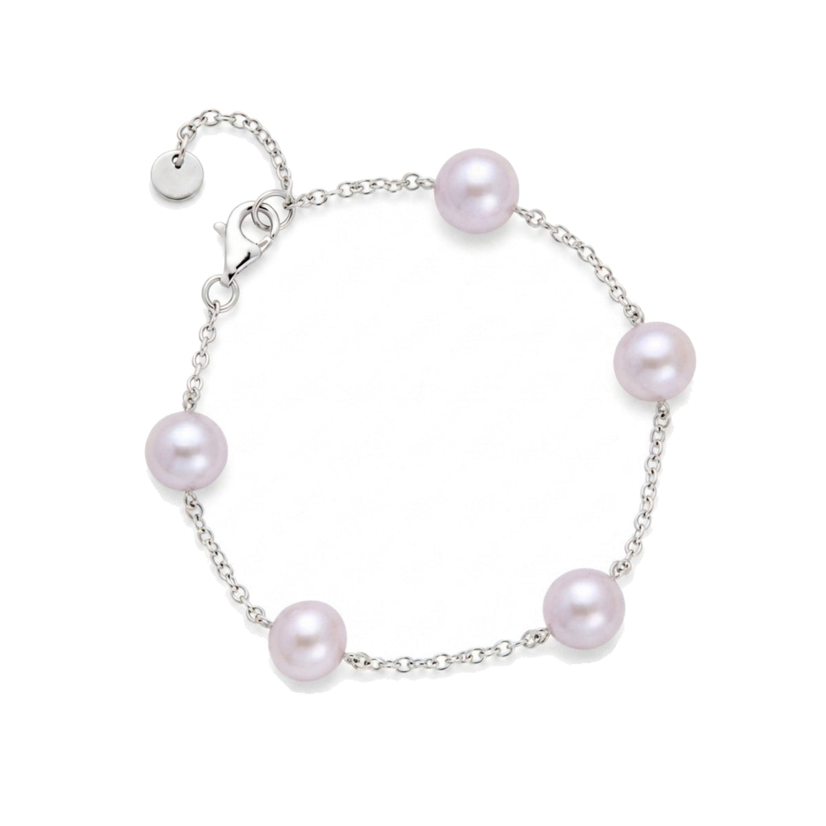 Bracciale in argento 925 con perle Freshwater viola — MIMÍ Milano