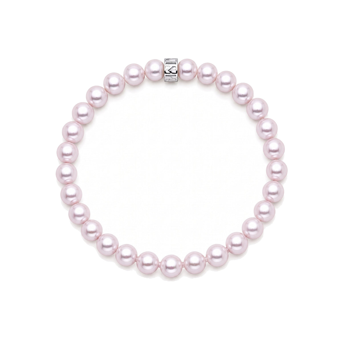 Bracciale in argento 925 con perle Freshwater viola 5-6 mm e charm rondelle — MIMÍ Milano