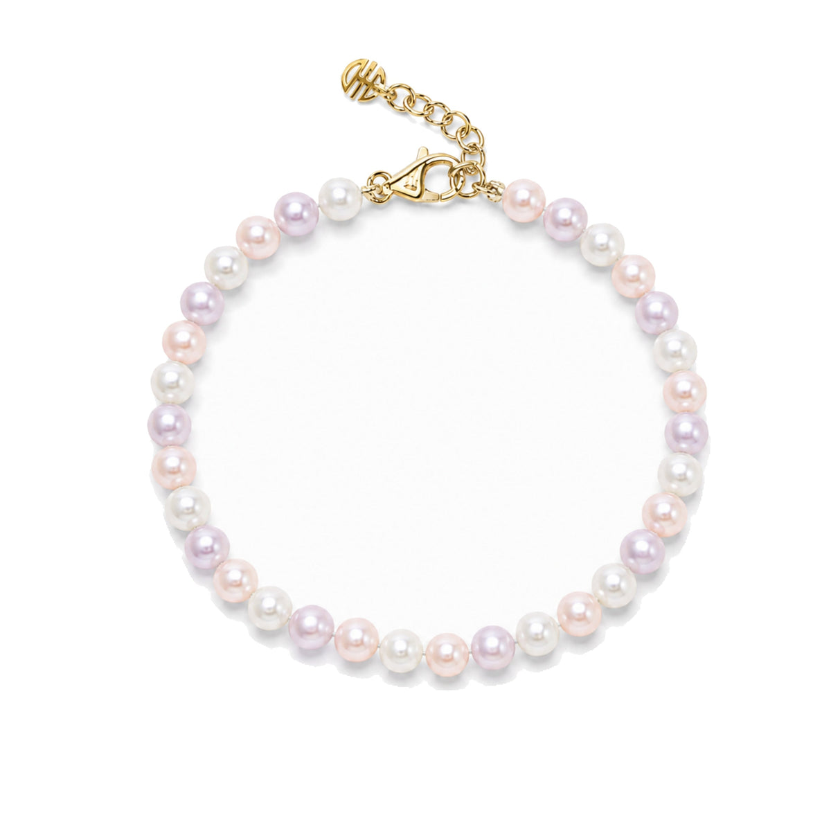 Bracciale in oro giallo 9k con perle Freshwater multicolor 3-3,5 mm — MIMÍ Milano