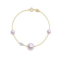 Bracciale Cuore perle viola