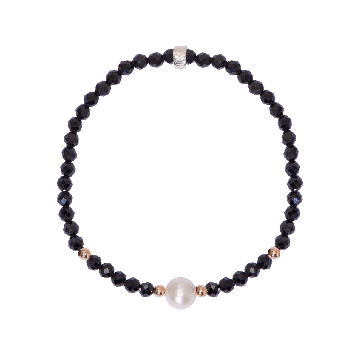 Bracciale in oro rosa 18k con perle Freshwater bianche 4-5 mm — MIMÍ Milano