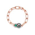 Bracciale Milano perla Tahiti nera