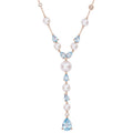 Cocktail necklace with white pearls
