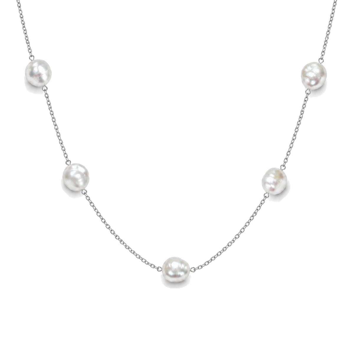Collana in argento 925 con perle barocche bianche 42 cm — MIMÍ Milano — vista 2