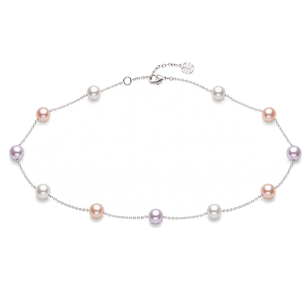 Collana in argento 925 con perle Freshwater multicolor 42 cm — MIMÍ Milano — vista 2
