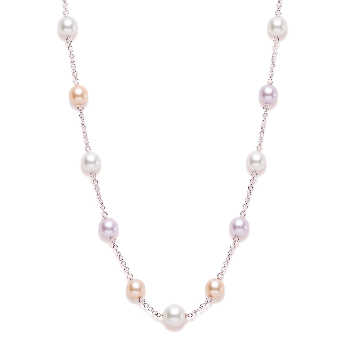 Collana in argento 925 con perle Freshwater multicolor 42 cm — MIMÍ Milano — vista 3