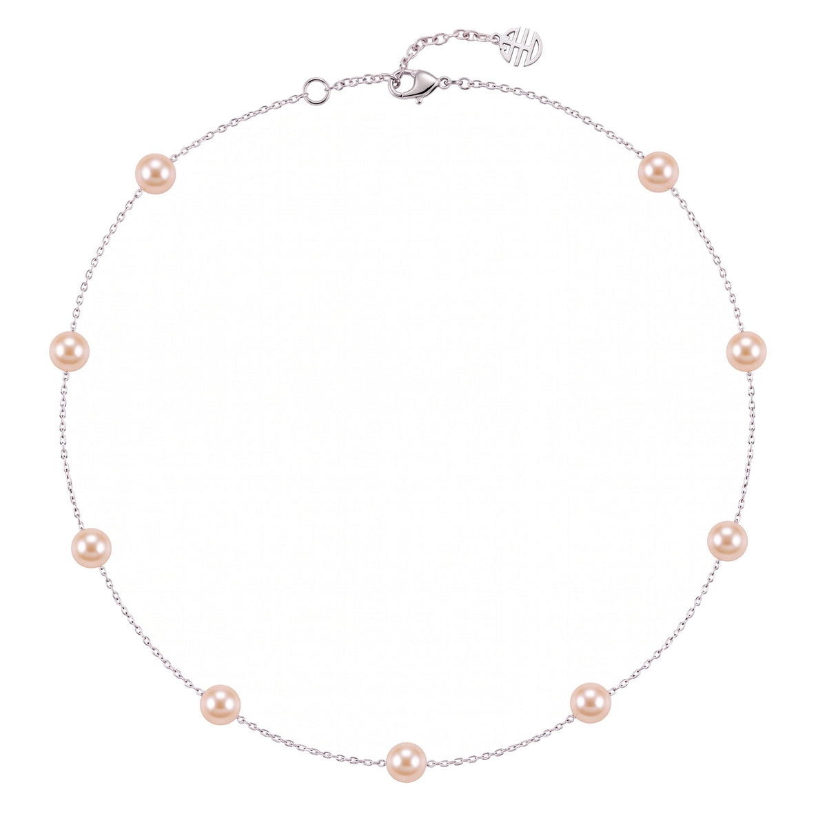 Collana in argento 925 con perle Freshwater rosa 42 cm — MIMÍ Milano