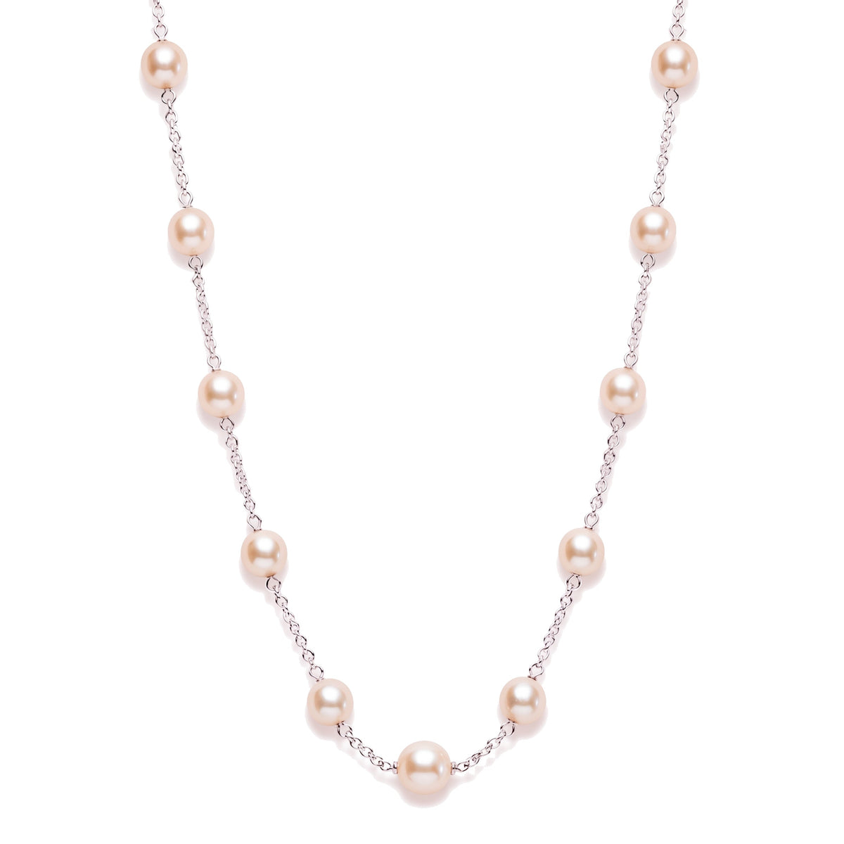 Collana in argento 925 con perle Freshwater rosa 42 cm — MIMÍ Milano — vista 3