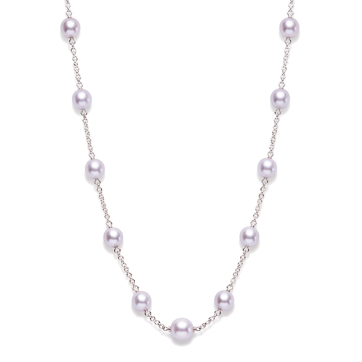 Collana in argento 925 con perle Freshwater viola 42 cm — MIMÍ Milano — vista 3