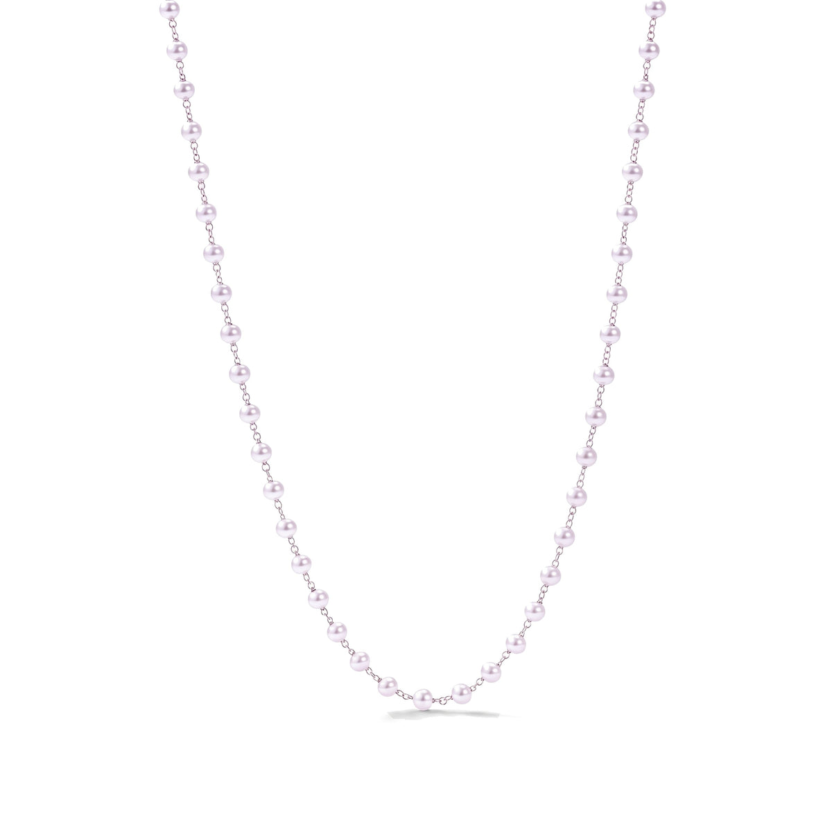 Collana in argento 925 con perle Freshwater viola 5 mm — MIMÍ Milano