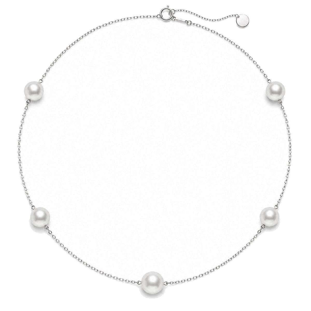 Collana in oro bianco 18k con perle South Sea bianche 10-11 mm 42 cm — MIMÍ Milano