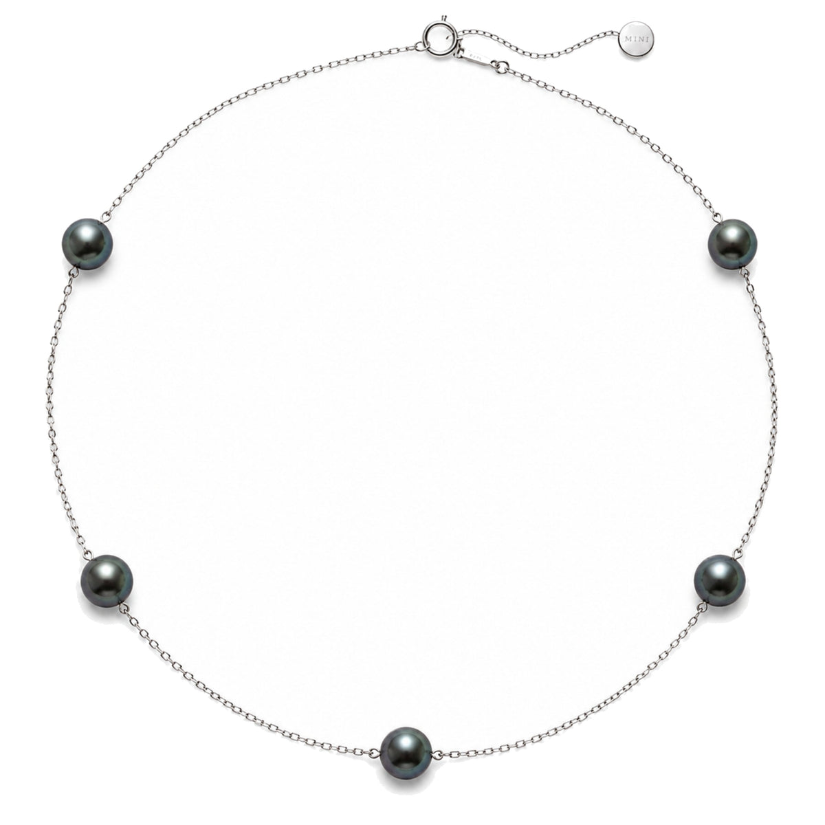 Collana in oro bianco 18k con perle South Sea nere 10-11 mm 42 cm — MIMÍ Milano