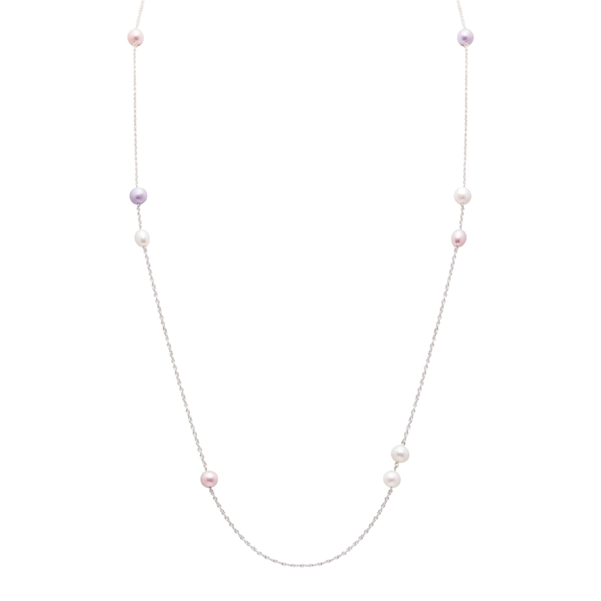 Collana in oro giallo 9k con perle Freshwater bianche 7 mm ovali — MIMÍ Milano