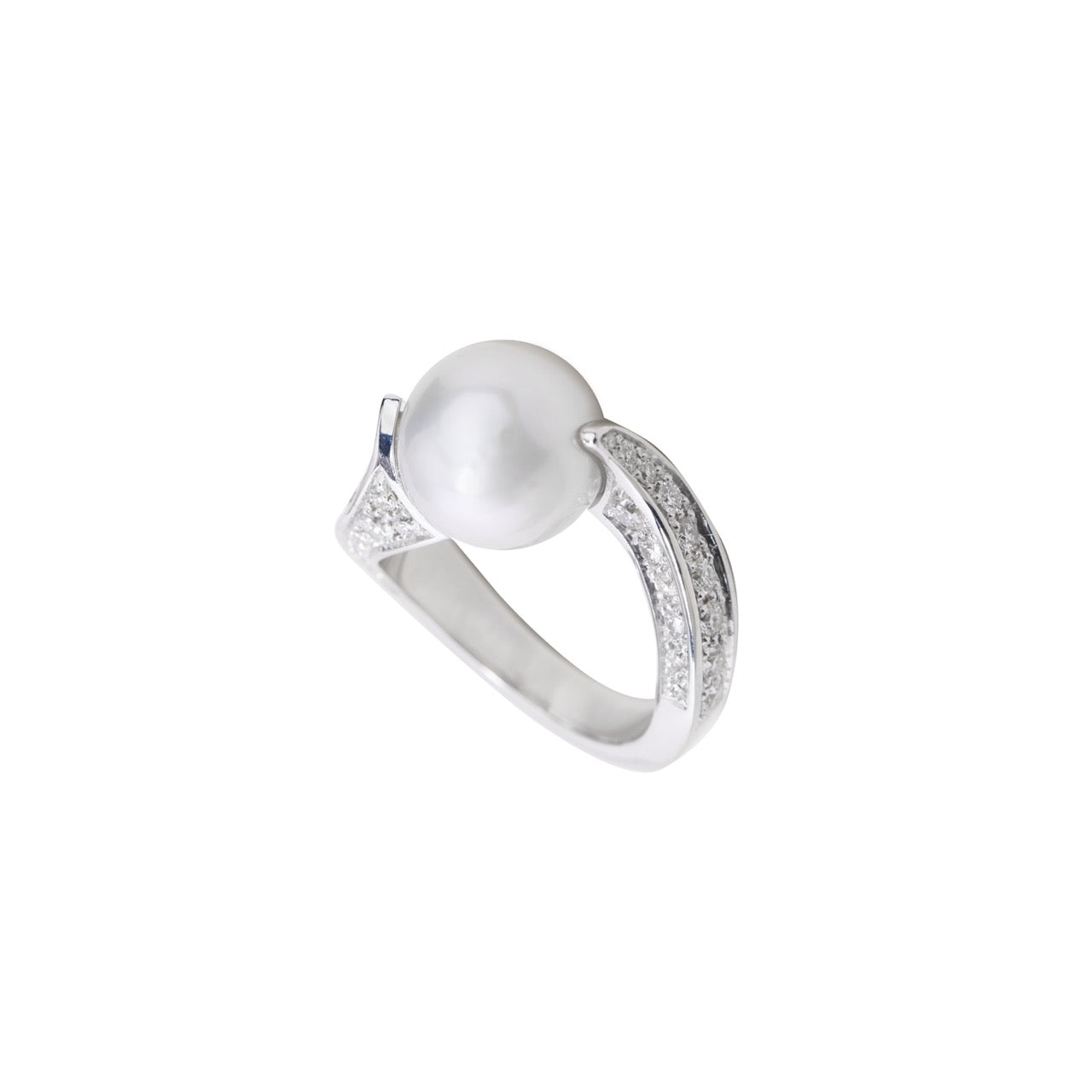Anello Milano con Perla South Sea e Diamanti