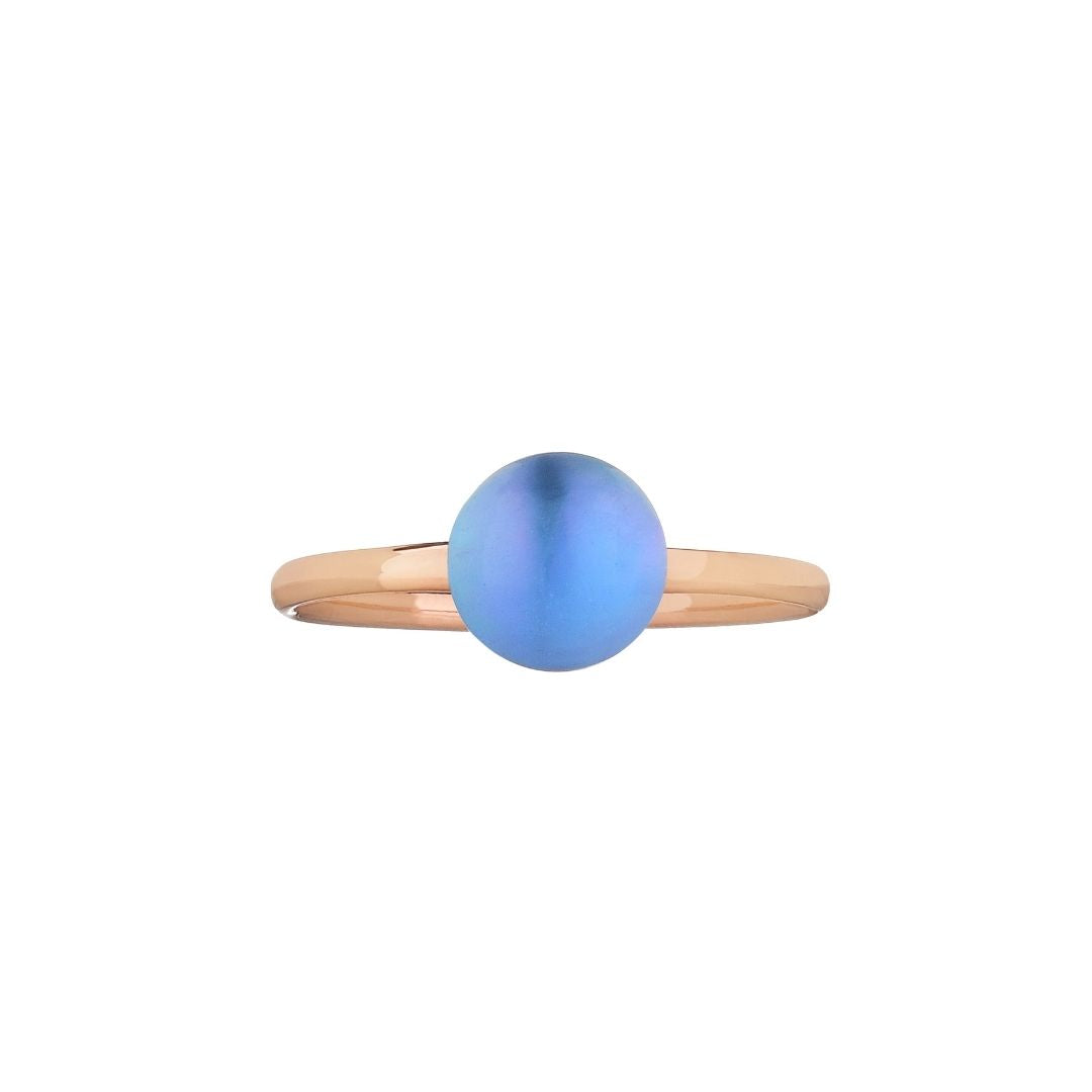 MIMI Anello Zabette doppietta madreperla arancione azzurro