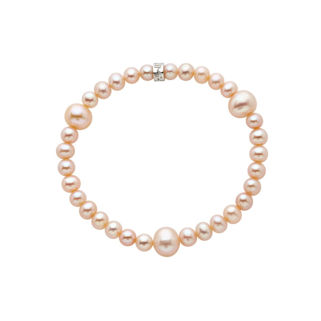 MIMI Bracciale Elastica perle rosa diverse dimensioni