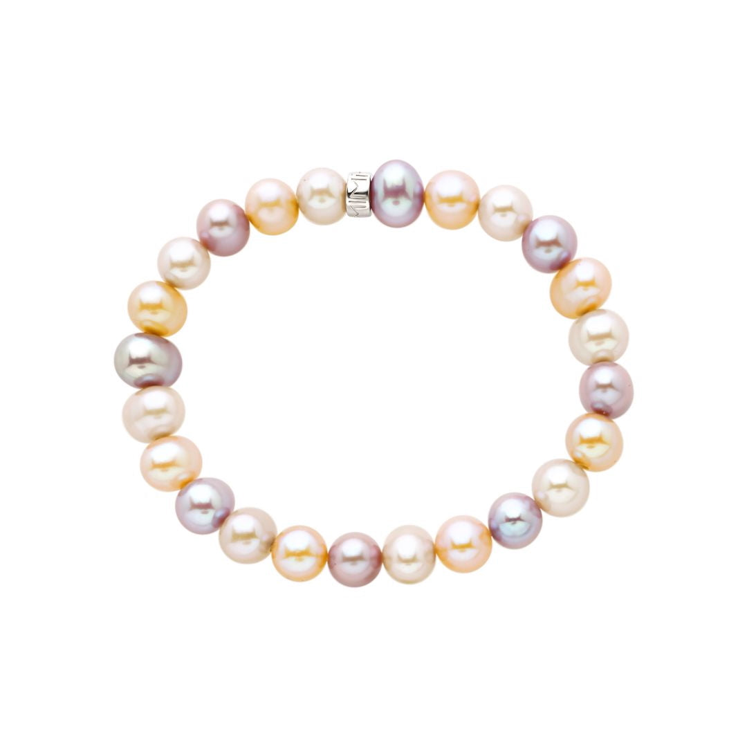 MIMI Bracciale Elastica con perle multicolor grandi