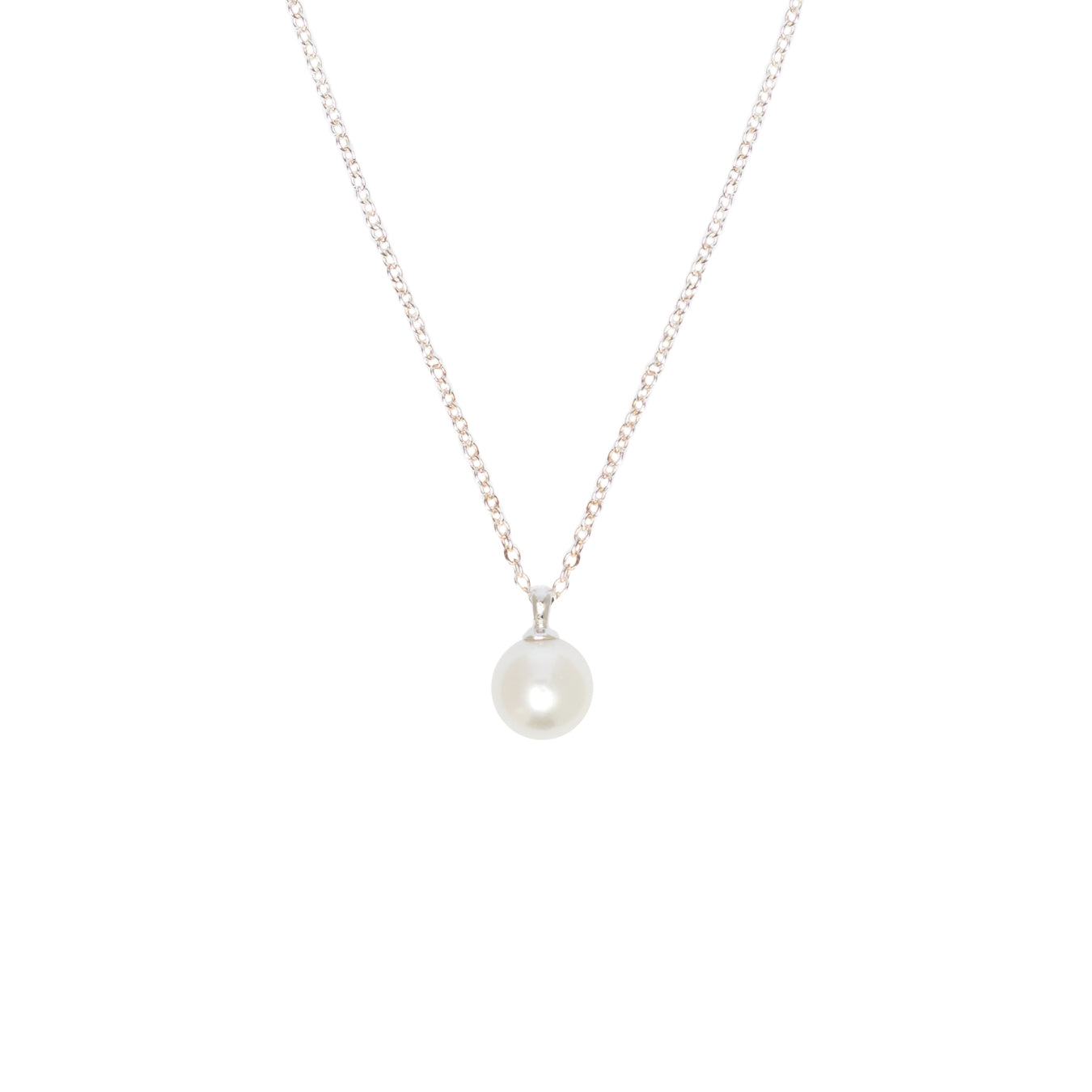 MIMI Pendente Classico in Oro Bianco 18k con Perla Akoya