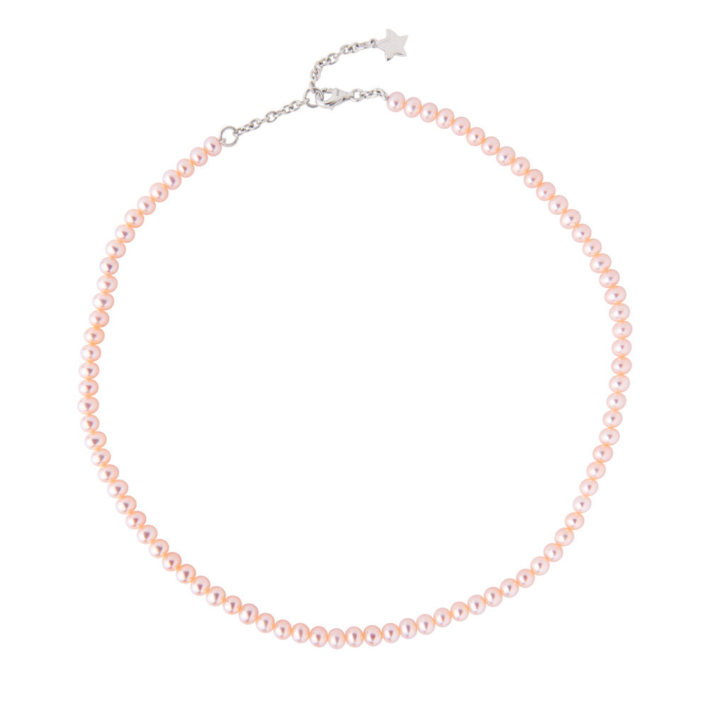 MIMI Collana di perle rosa con charm stella