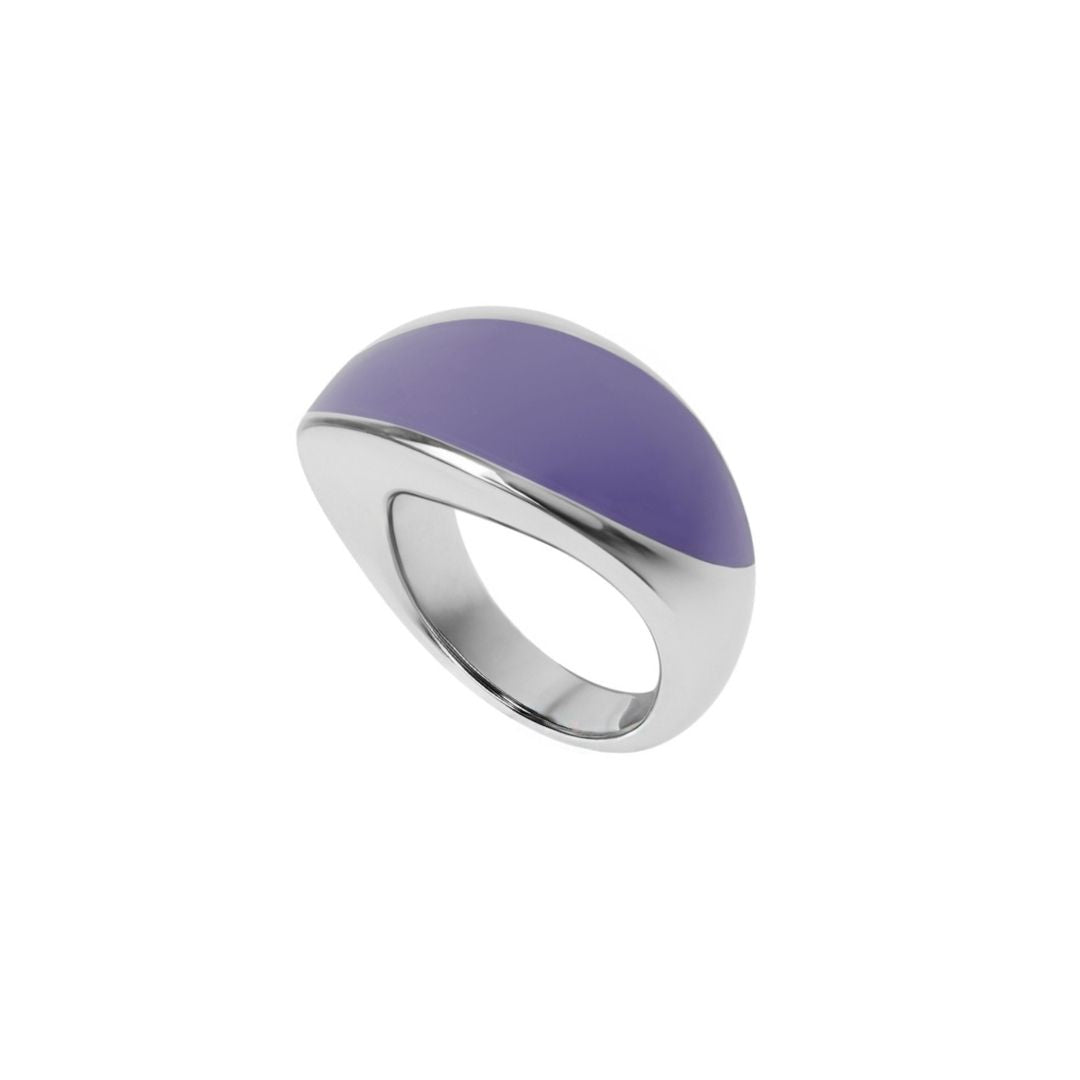 MIMI Anello Dune in argento con smalto colorato smalto viola