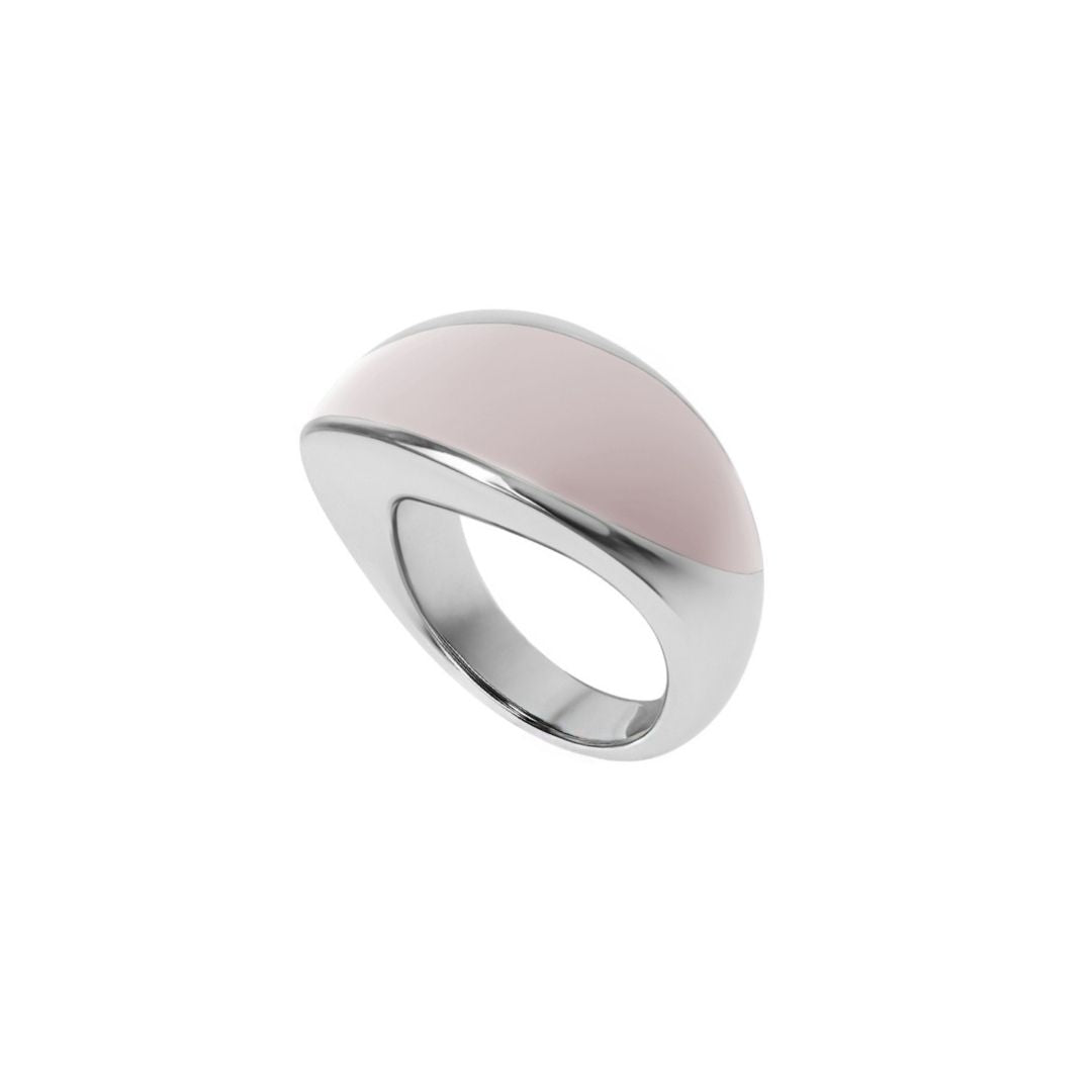 MIMI Anello Dune in argento con smalto colorato smalto rosa