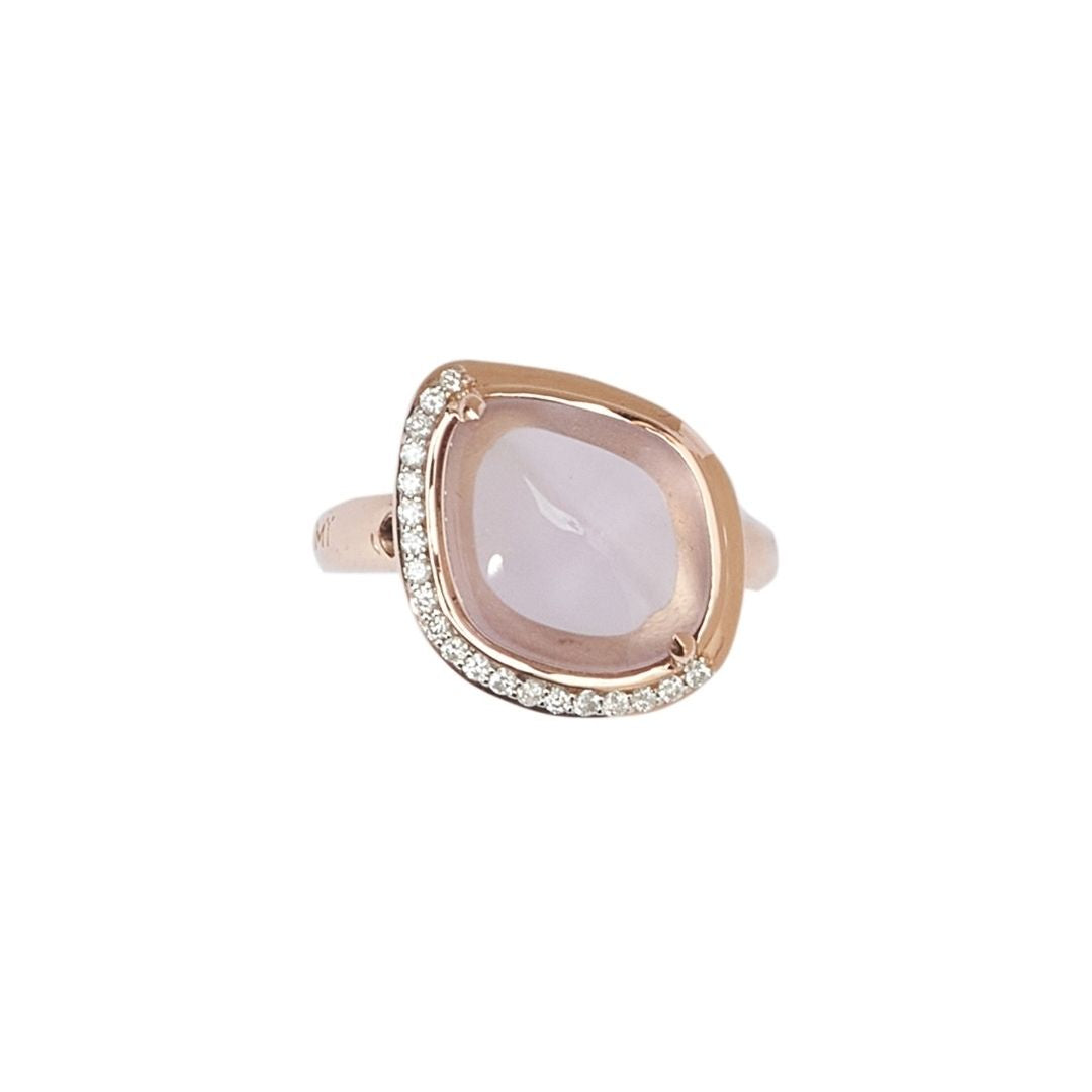 MIMI Anello Dune in oro rosa e diamanti ametista