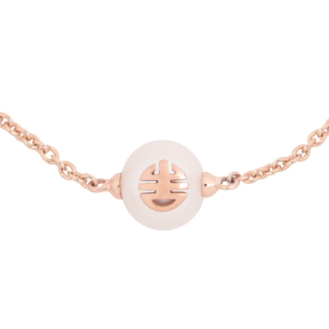 MIMI Bracciale les Lulu in Oro e Perla Freshwater bianca- ognibene