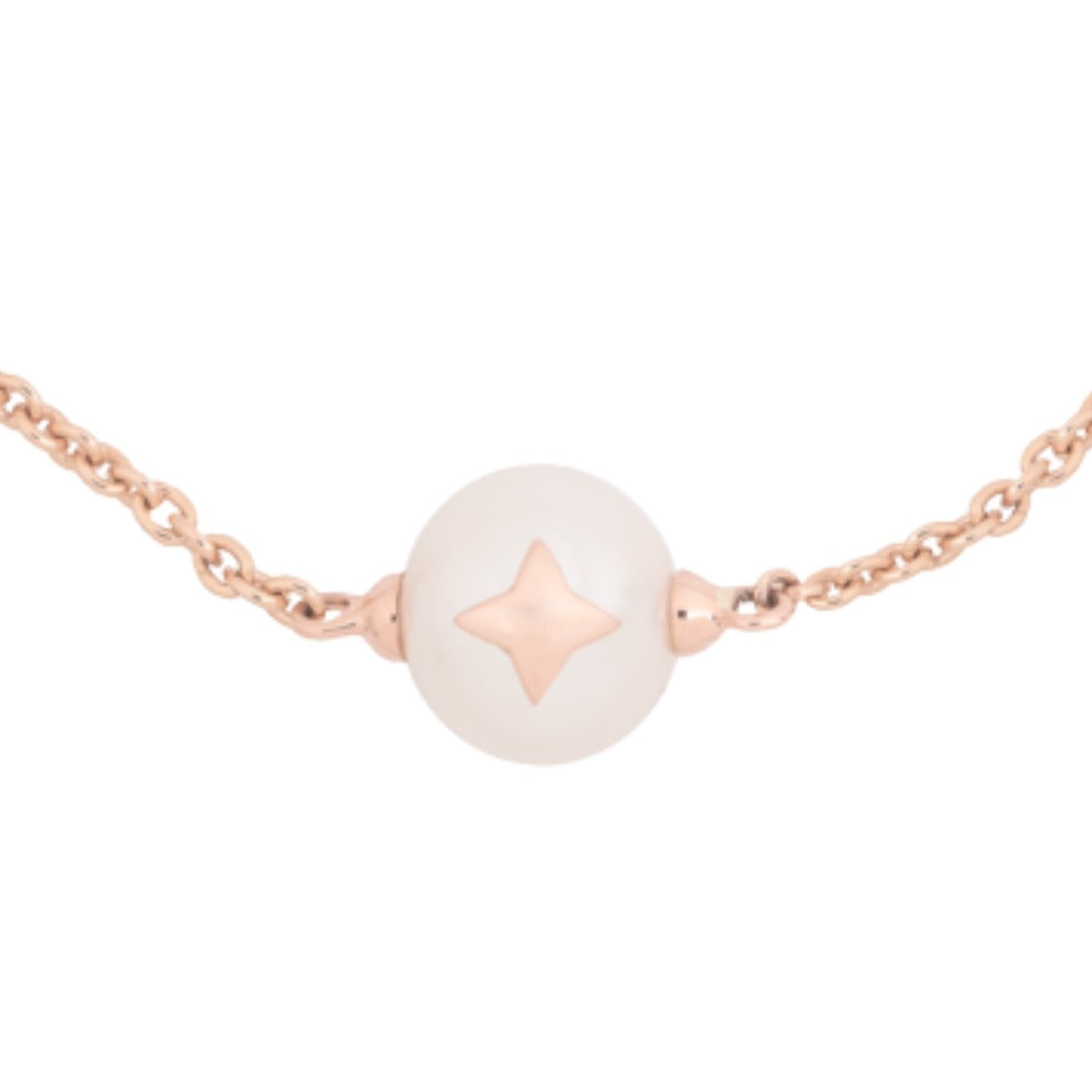MIMI Bracciale les Lulu in Oro e Perla Freshwater bianca- stella