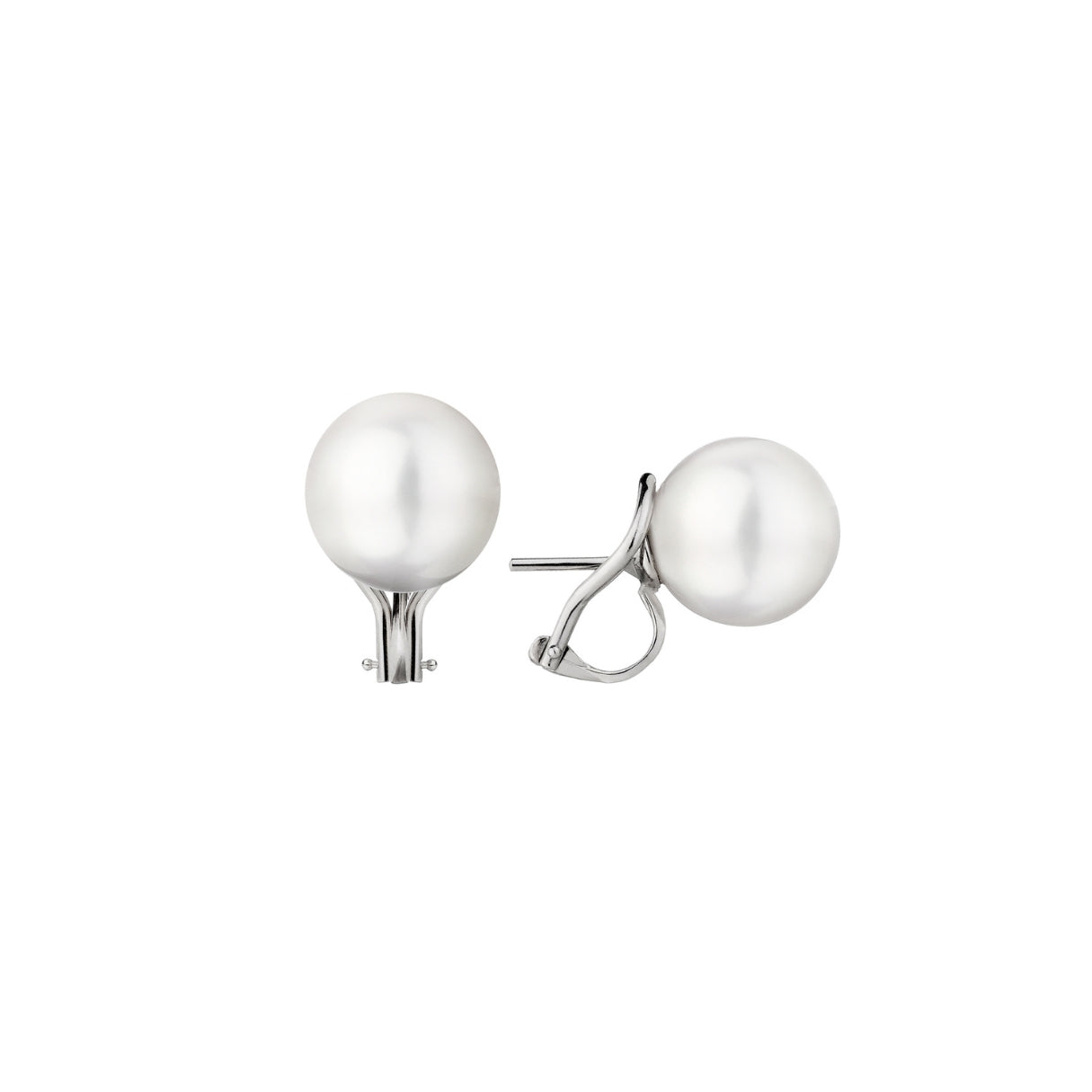 MIMI Orecchini Oro Bianco 18k con Perle South Sea Bianche