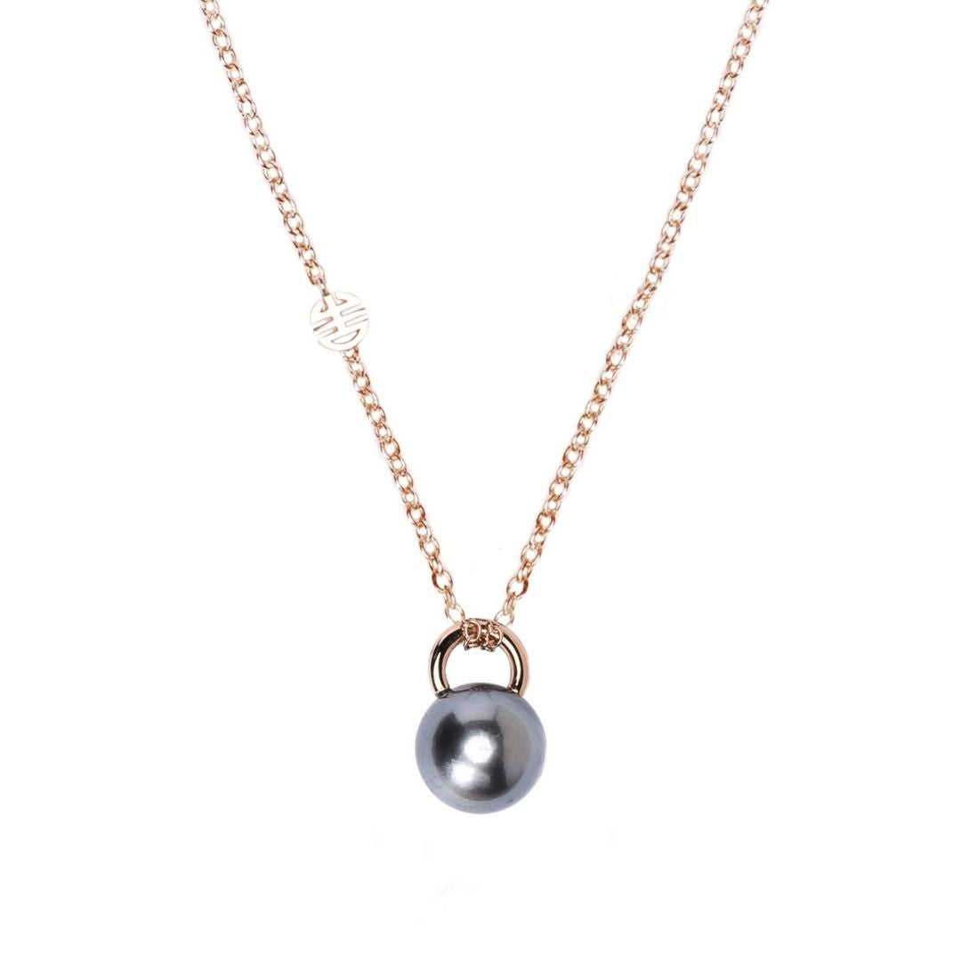 MIMI Pendente Milano in oro rosa 18k con perla South Sea gold perla nera