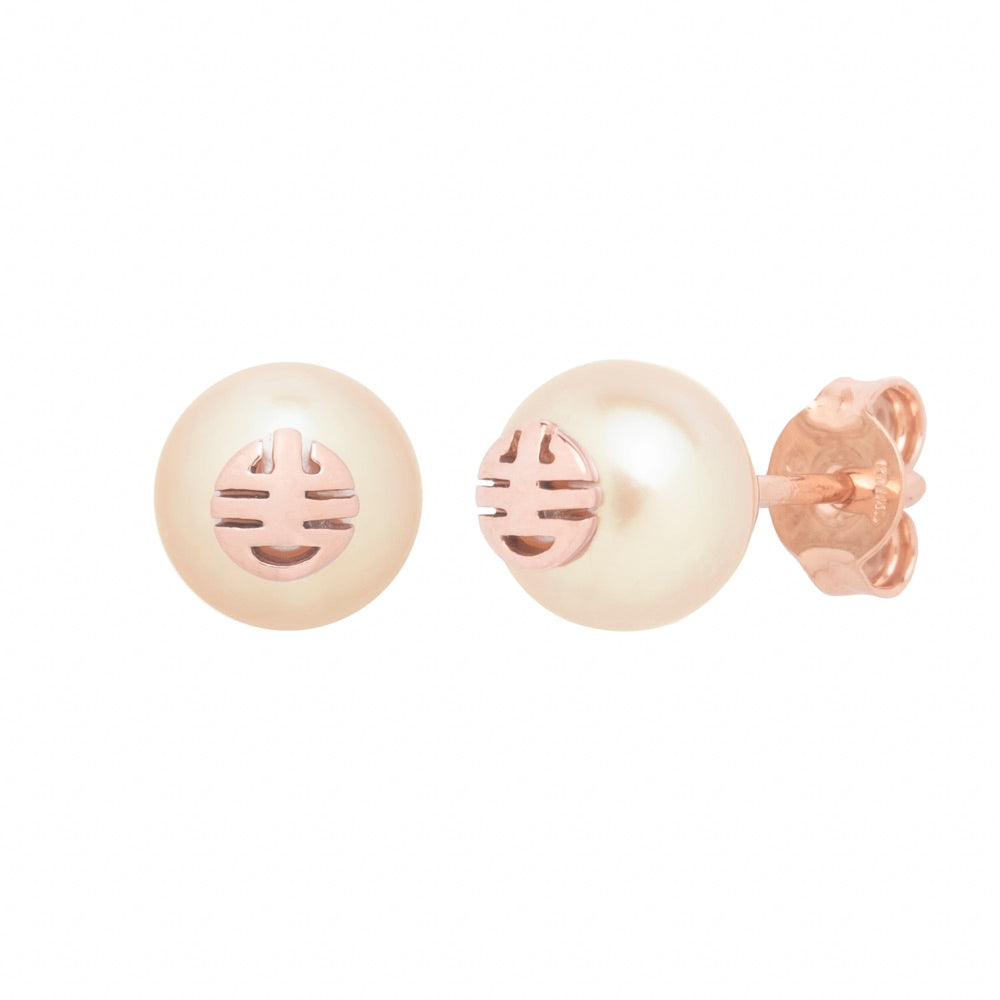 MIMI Orecchini Les lulu in Oro e Perla Freshwater rosa- ognibene