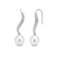 Milano earrings with white South Sea pearls
