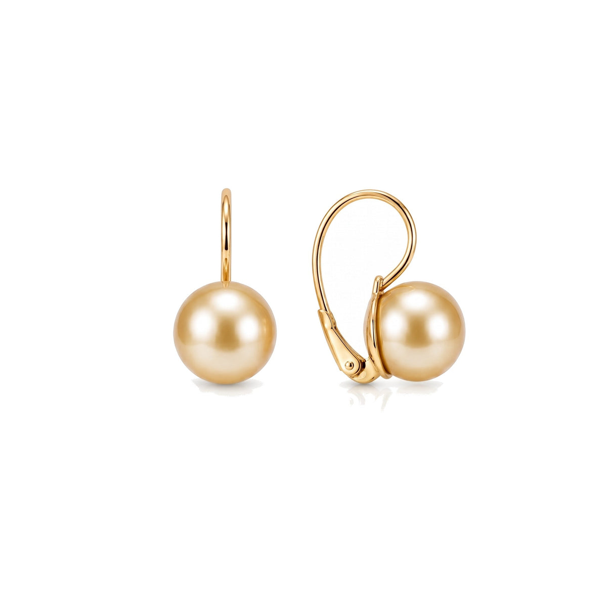 Orecchini Milano in oro giallo 18k con perle South Sea gold monachella — MIMÍ Milano