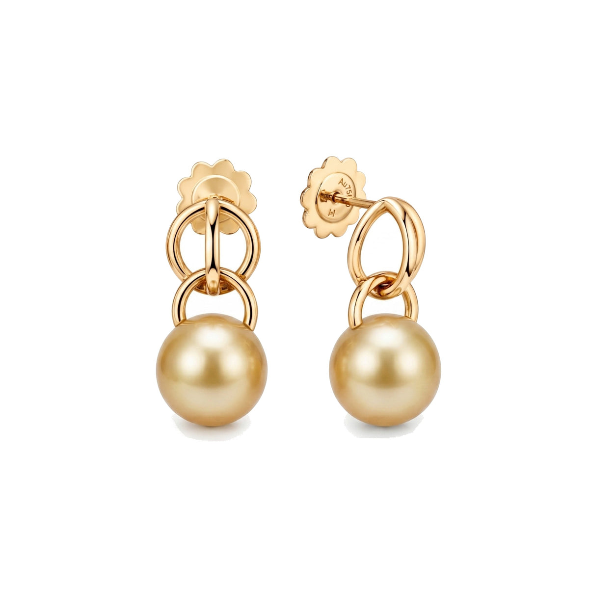 Orecchini Milano in oro giallo 18k con perle South Sea gold — MIMÍ Milano