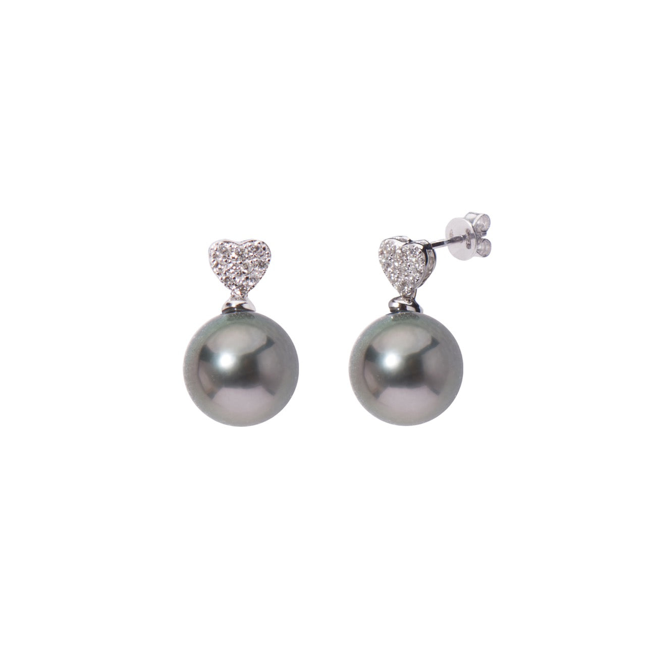 MIMI Orecchini Oro Bianco 18K con Perle South Sea e Diamanti