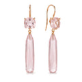Shanti rose quartz earrings