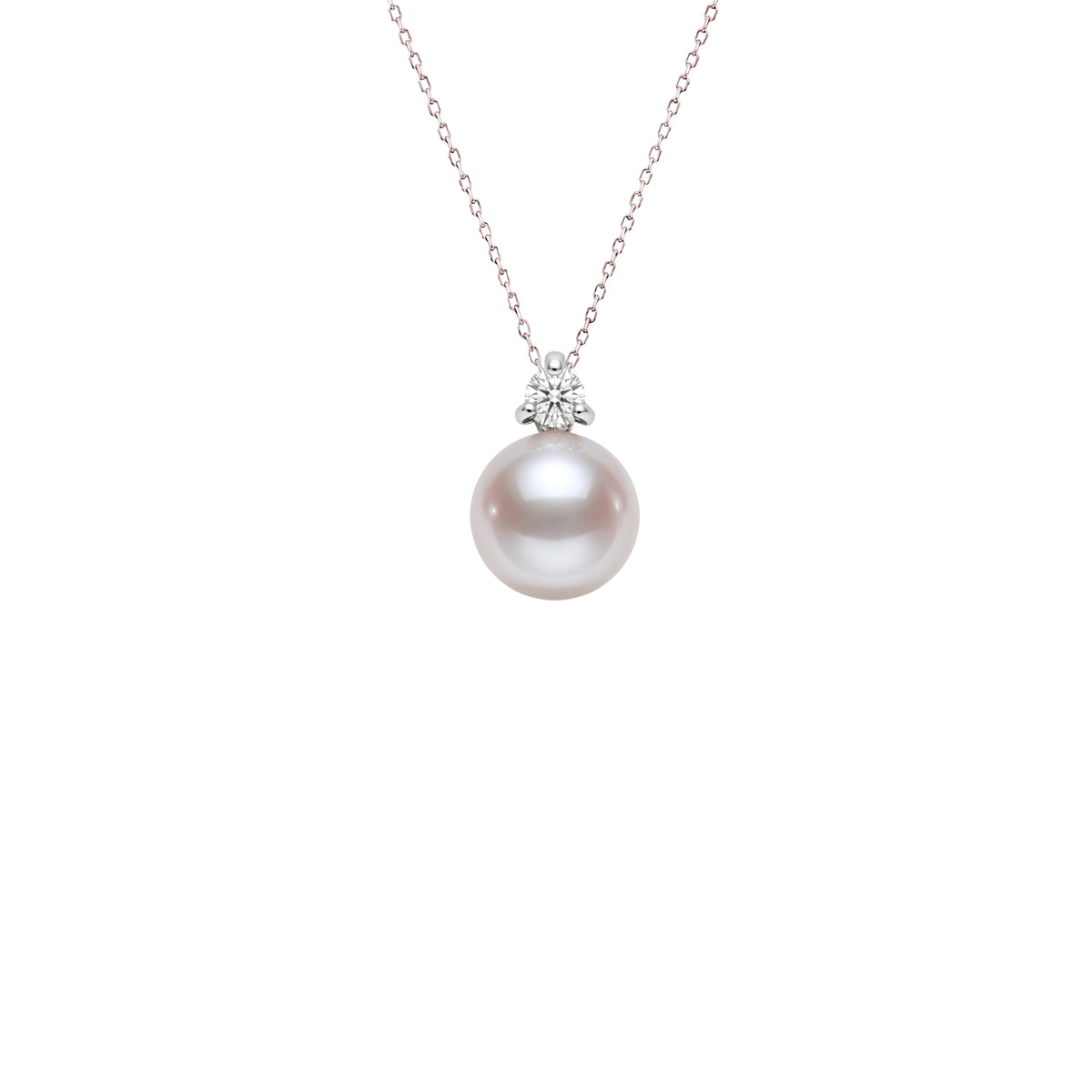 Pendente in oro bianco 18k con perla South Sea bianca e diamanti — MIMÍ Milano — vista 2