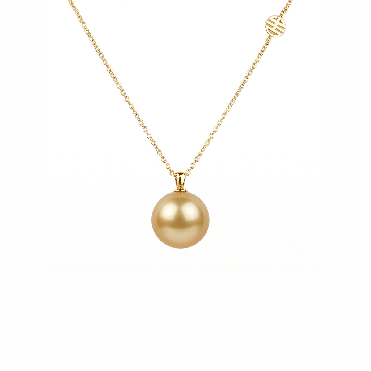 Pendente in oro bianco 18k con perla South Sea gold — MIMÍ Milano
