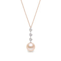 Pendente 3 Cuori perla rosa