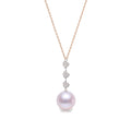 Pendente 3 Cuori perla viola