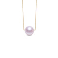 Pendente perla viola con catena diamantata